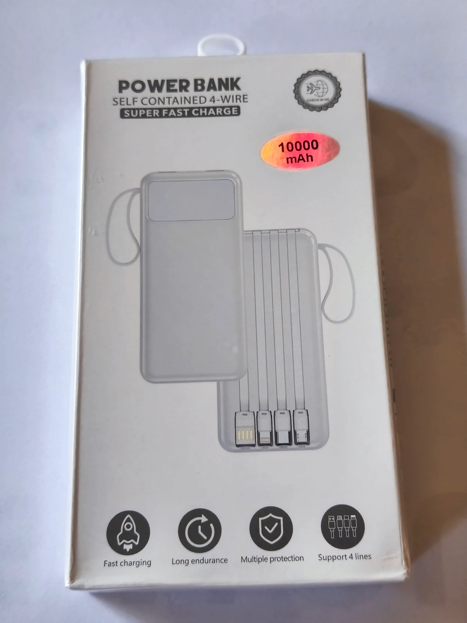Power bank batería externa de 10000 Mah carga rapida